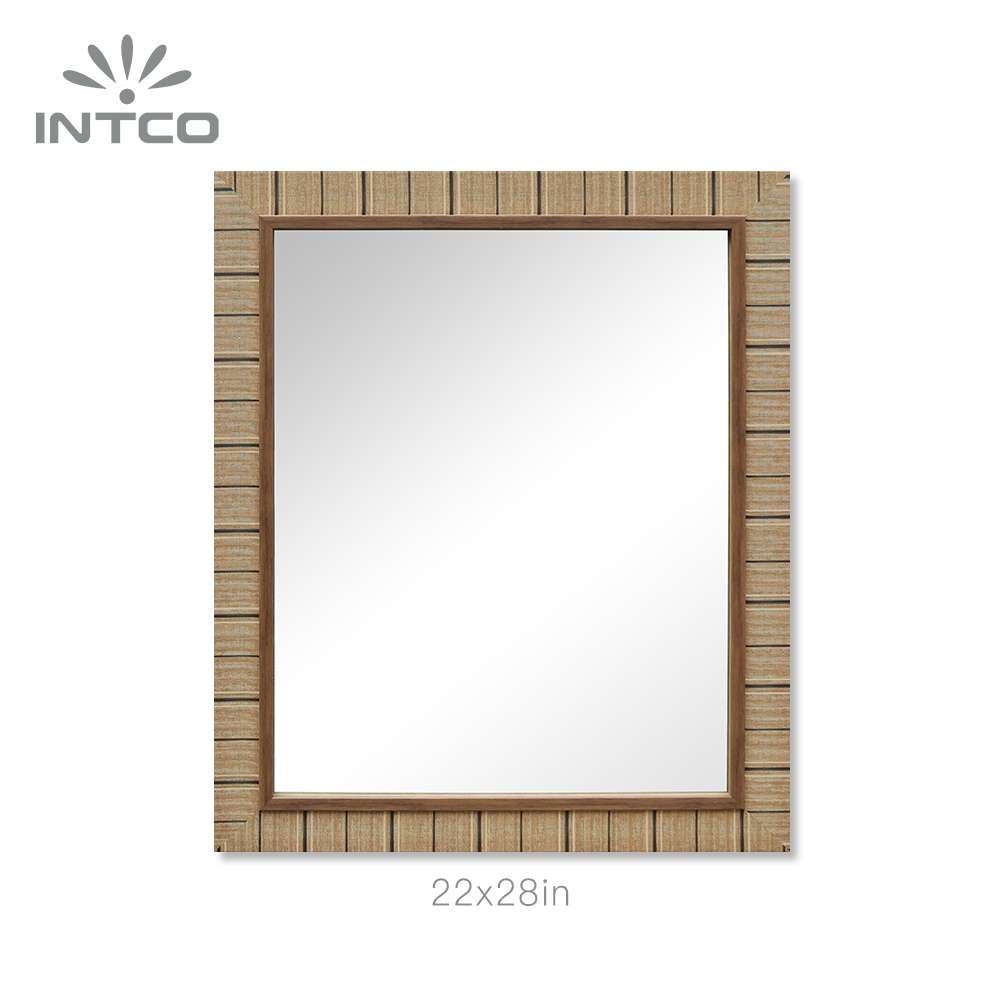 22x28in decorative linen wall mirror